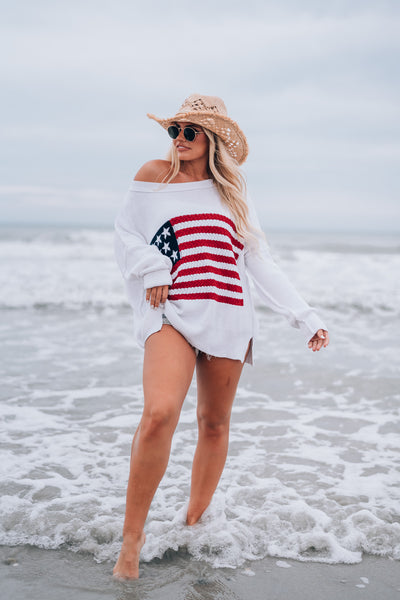 Stars And Stripes Knitted Sweater