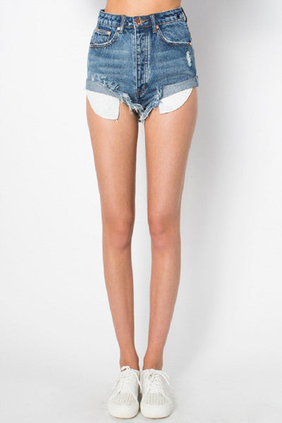 Malibu Distressed Shorts (Medium Wash) FINAL SALE