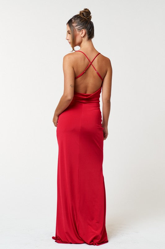 Be My Guest Maxi Dress (Red)