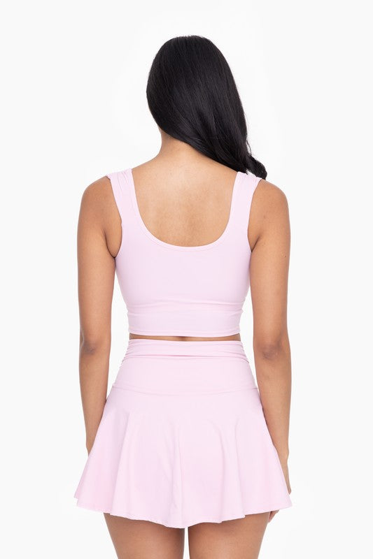 On The Go Ruched Front Brami (Baby Pink)
