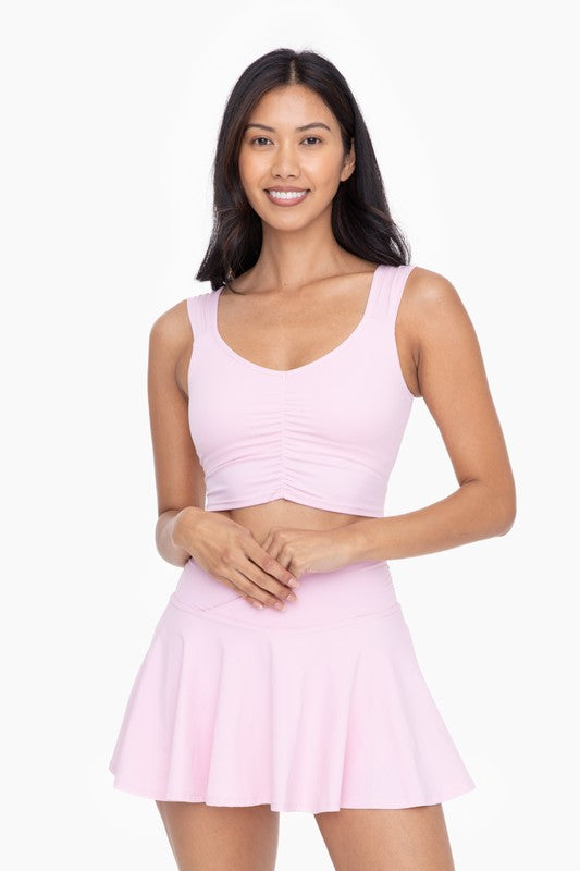 On The Go Ruched Front Brami (Baby Pink)