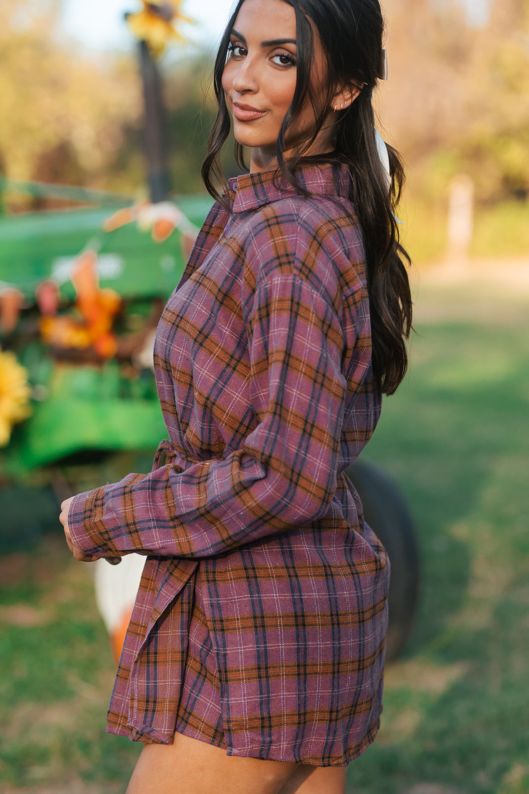 Bonfire Plaid Romper Dress Southern Alternative Bonfire Plaid Romper Dress Southern Alternative