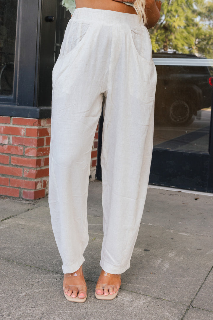 Marfa Linen Barrel Pants