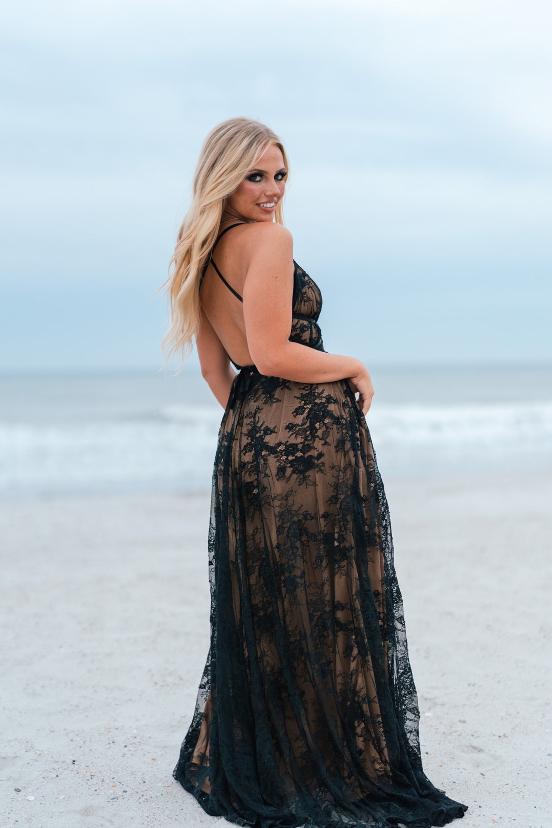 Celestial Multi-Wrap Lace Maxi Dress (Black) Southern Alternative Celestial Multi-Wrap Lace Maxi Dress (Black) Southern Alternative