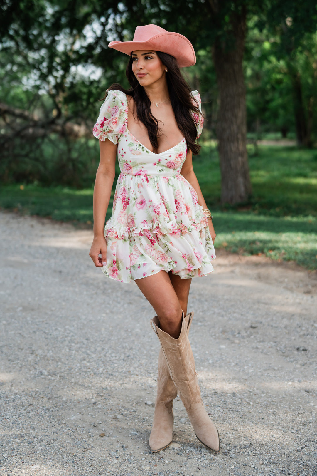Wild Flower Puff Mini Dress FINAL SALE Wild Flower Puff Mini Dress FINAL SALE