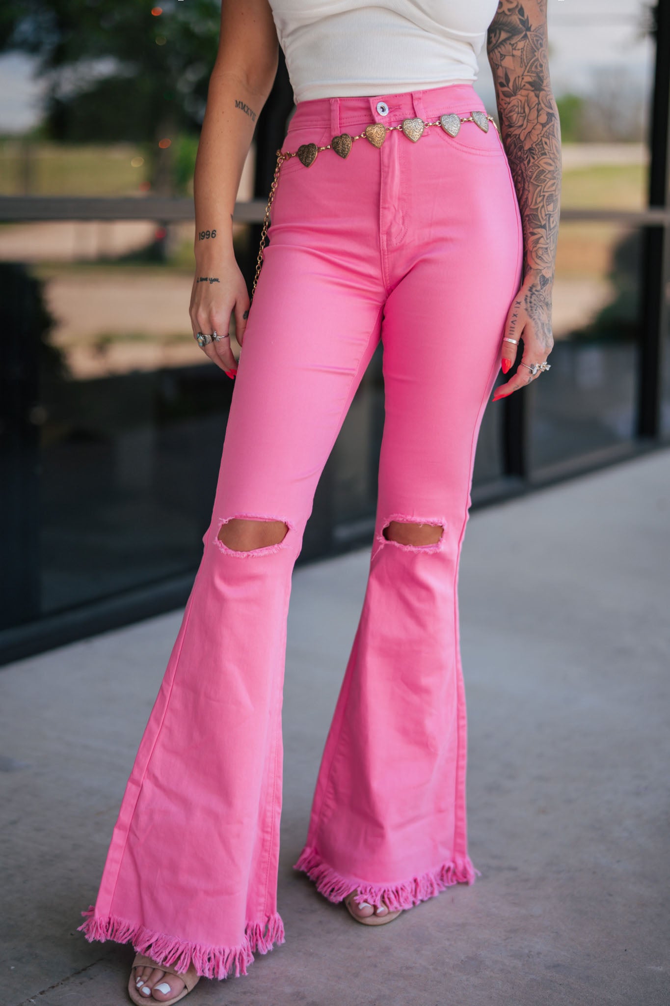 All Good Flare Jeans (Pink)