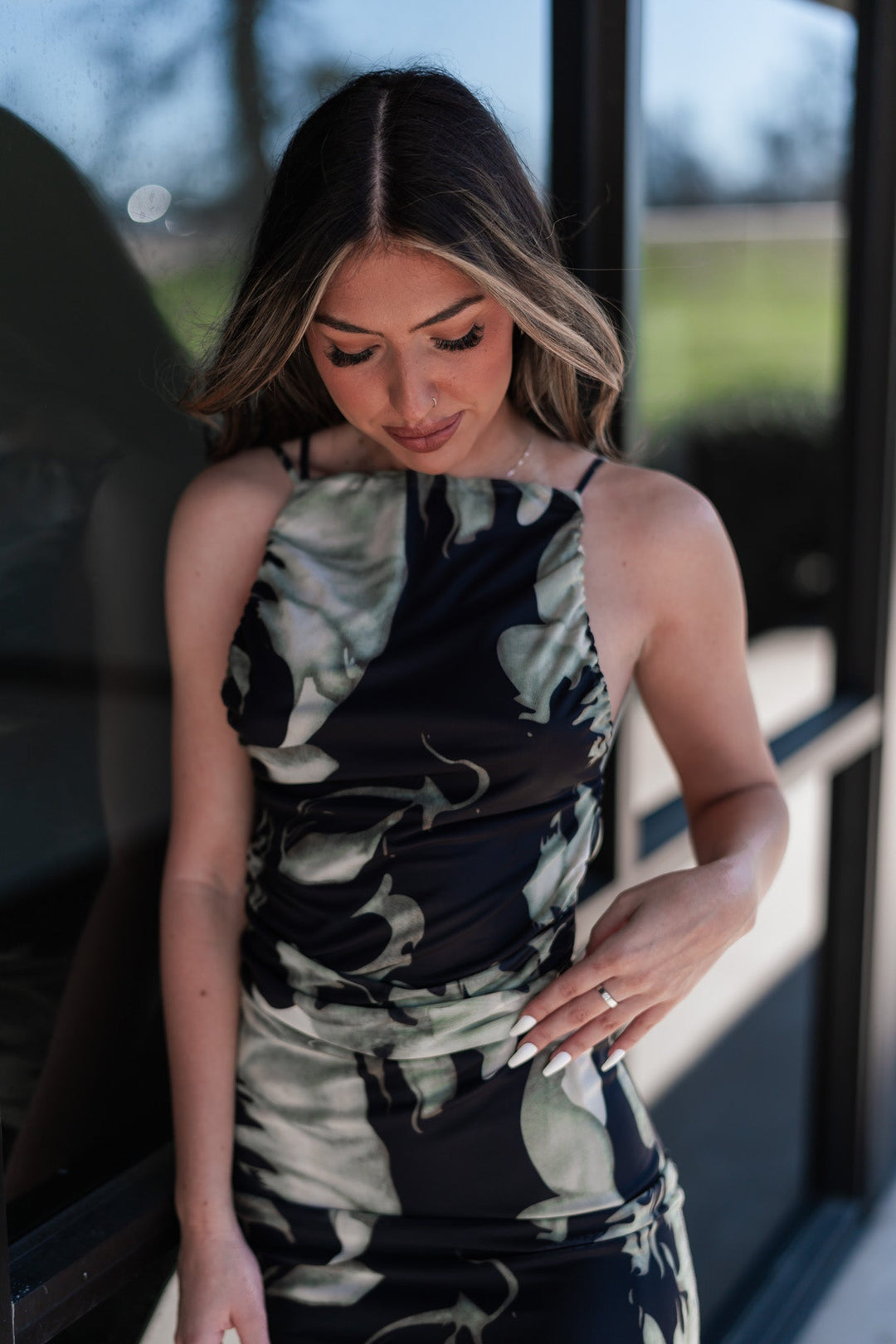open back mesh dress Casablanca open-back Mesh Maxi Dress | Green