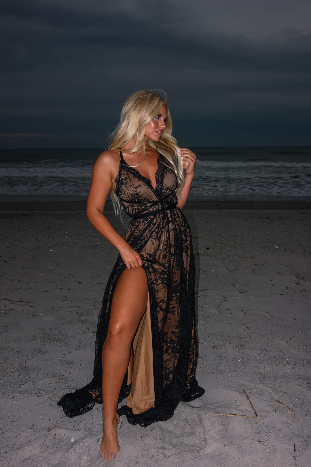 Celestial Multi-Wrap Lace Maxi Dress (Black) Southern Alternative Celestial Multi-Wrap Lace Maxi Dress (Black) Southern Alternative