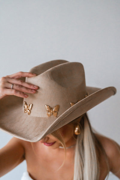 You Give Me Butterflies Cowboy Hat (Khaki)