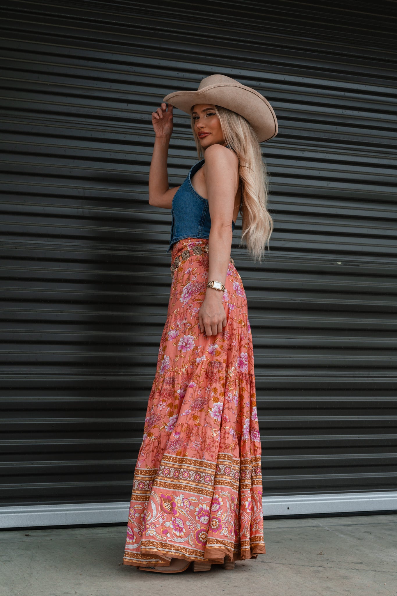 Garden Gossip Floral Maxi Skirt (Pink) – Southern Alternative