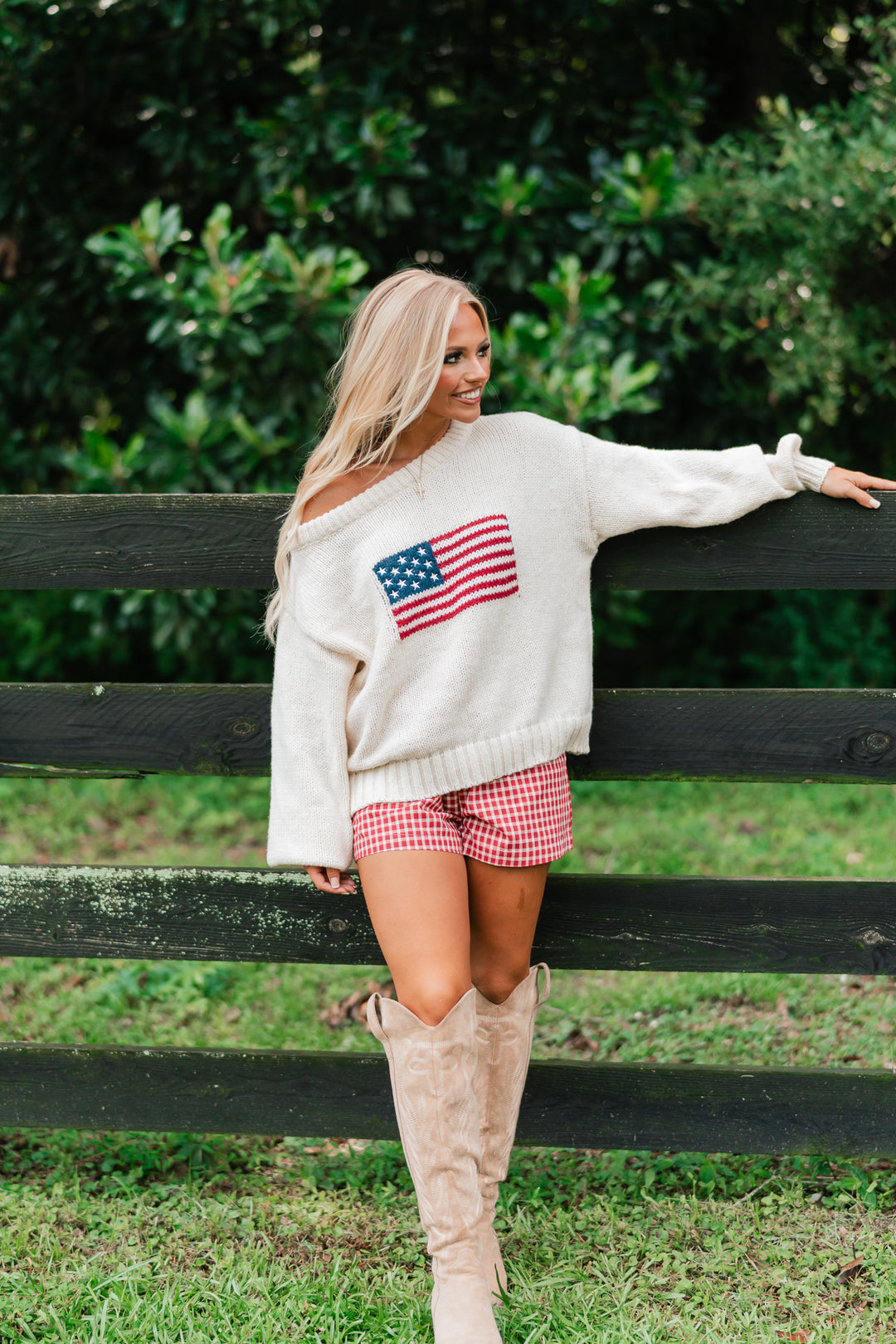 Brandi USA Flag Sweater (Ivory)