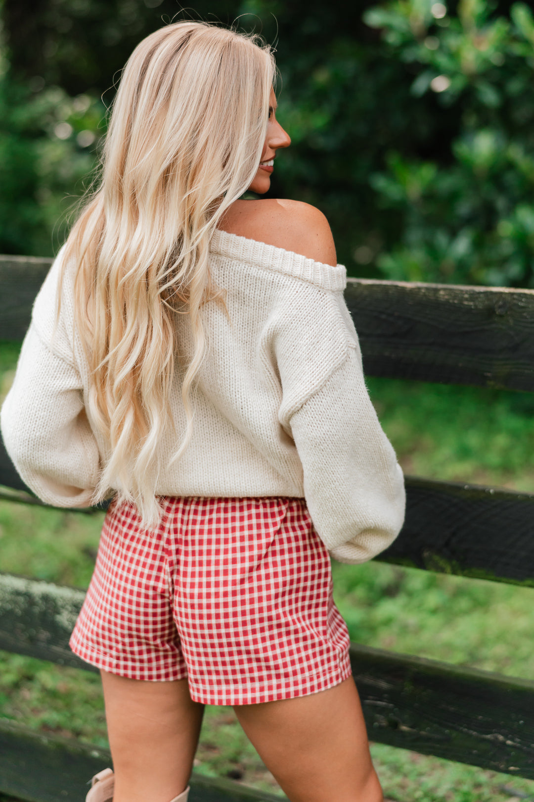Dotty Plaid Boxer Shorts (Red)