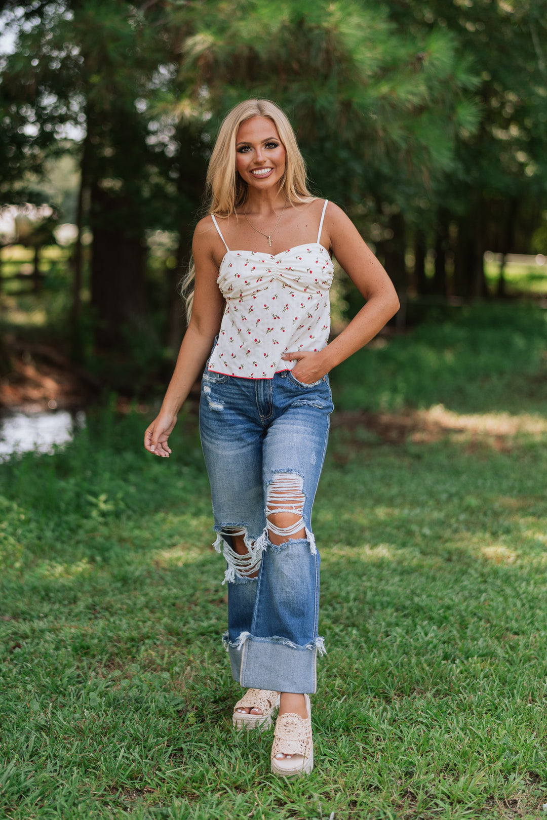 Marley Floral Open Back Tank