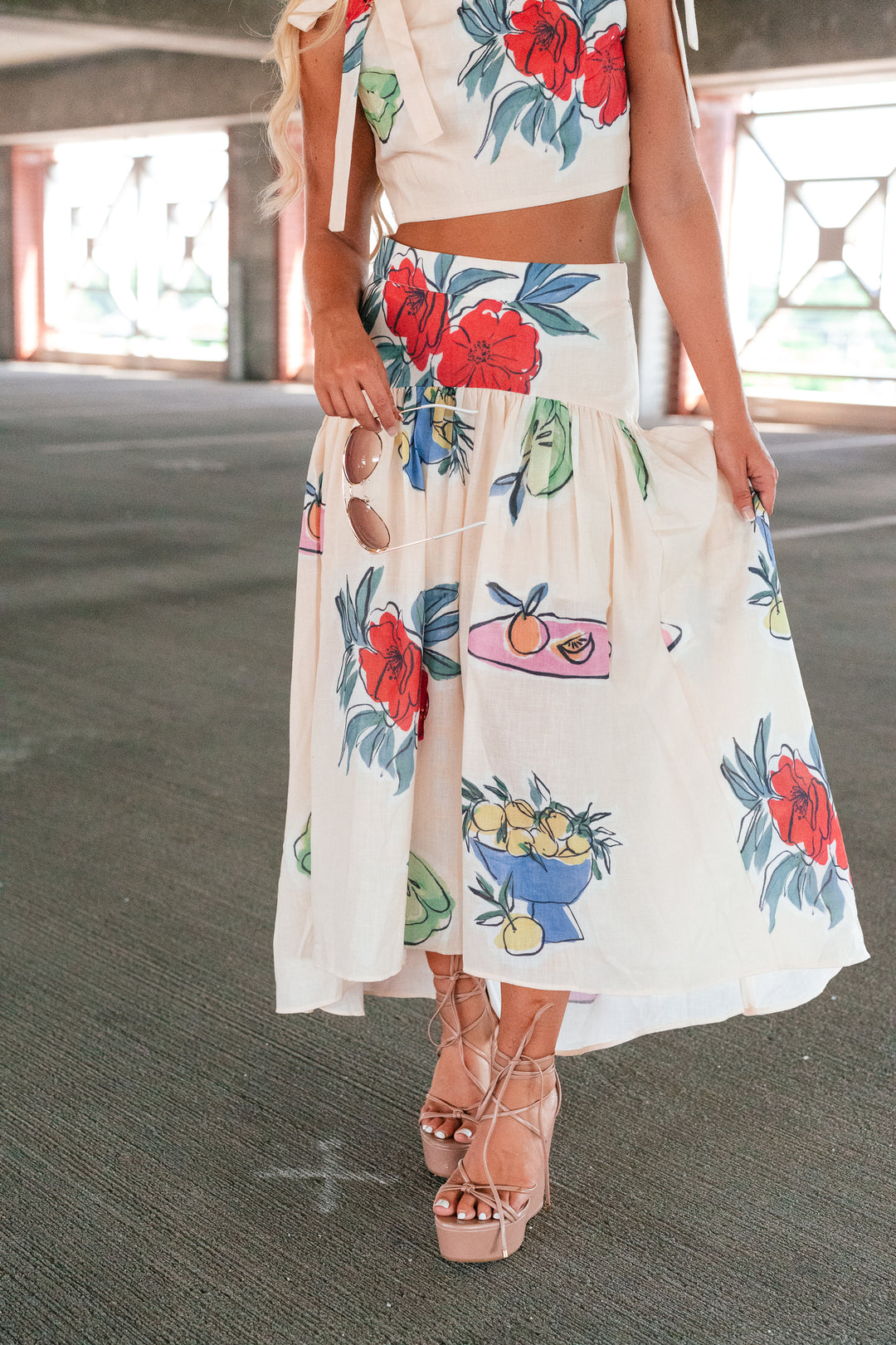 Sunday Brunch Floral Skirt Set