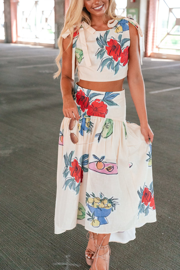 Sunday Brunch Floral Skirt Set