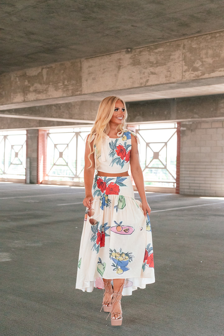 Sunday Brunch Floral Skirt Set