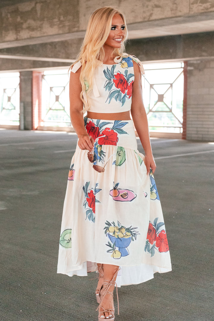 Sunday Brunch Floral Skirt Set
