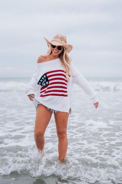 Stars And Stripes Knitted Sweater