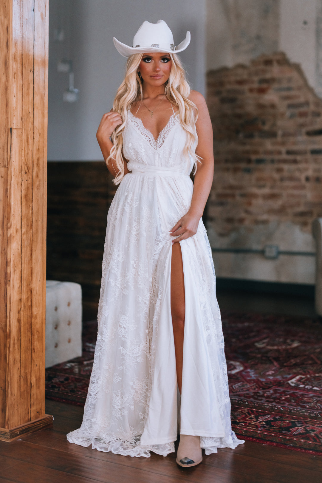 Celestial Multi-Wrap Lace Maxi Dress (Cream) Celestial Multi-Wrap Lace Maxi Dress (Cream)