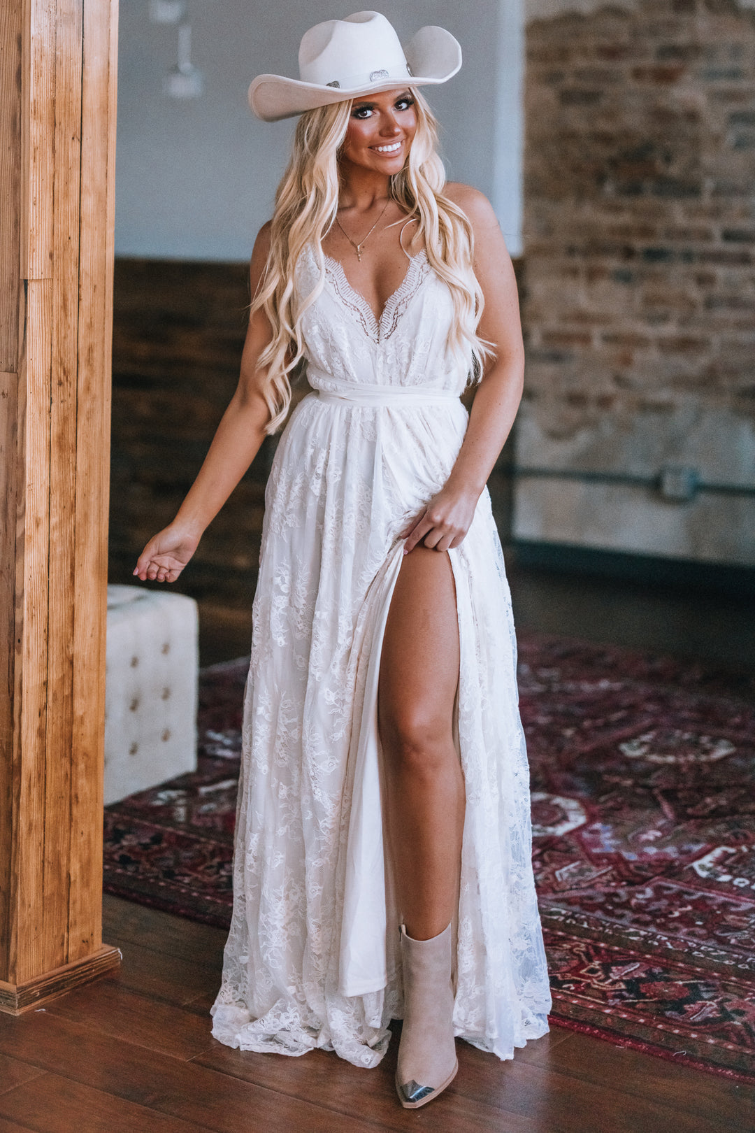 Celestial Multi-Wrap Lace Maxi Dress (Cream) Southern Alternative Celestial Multi-Wrap Lace Maxi Dress (Cream) Southern Alternative
