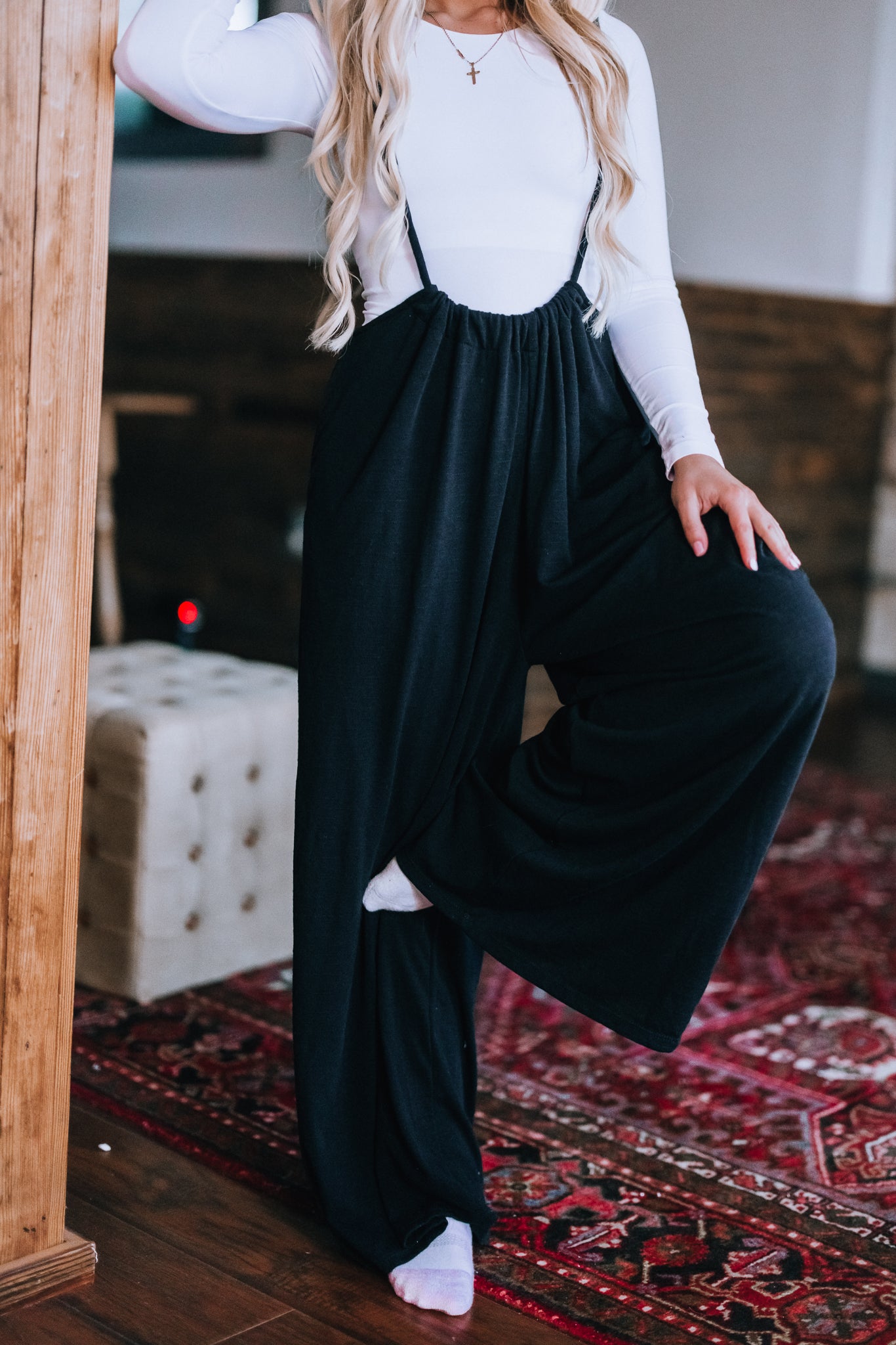 Hot Shot Wide Leg Suspender Pants (Black) – Southern Alternative