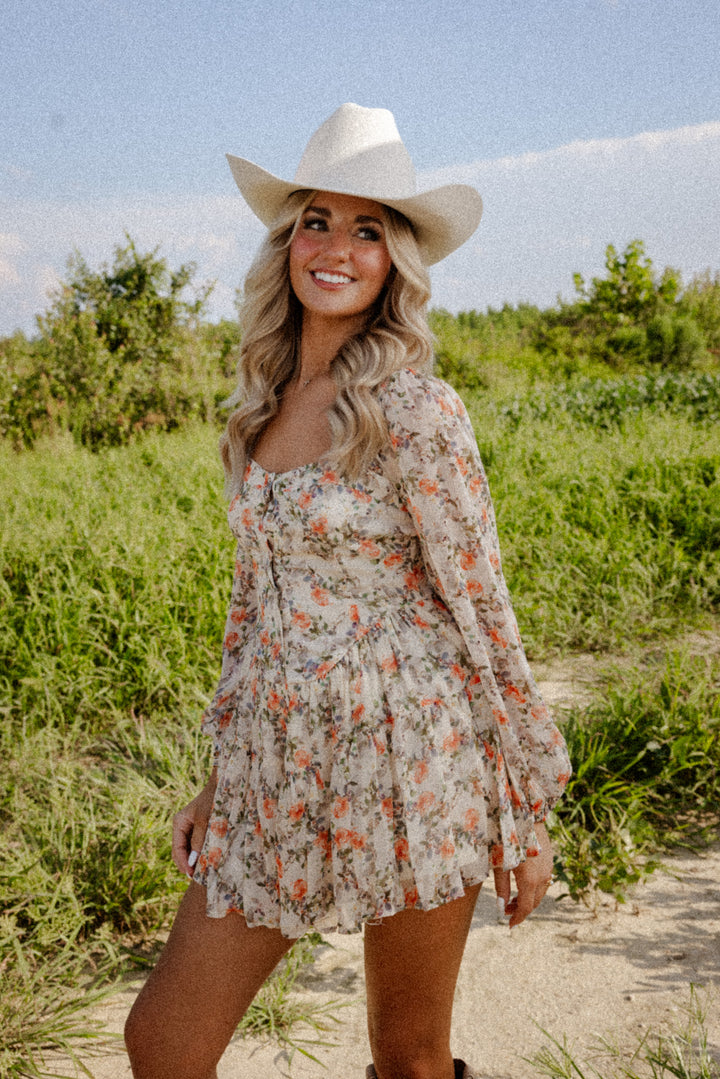 The Rosalie Floral Chiffon Romper