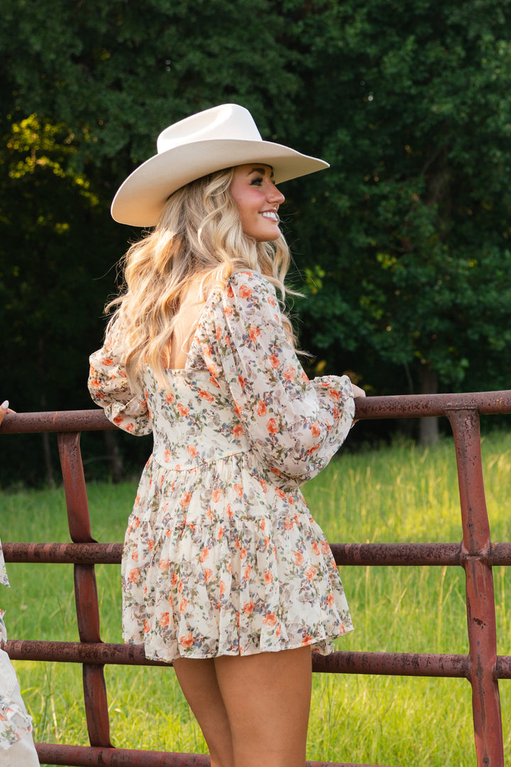 The Rosalie Floral Chiffon Romper