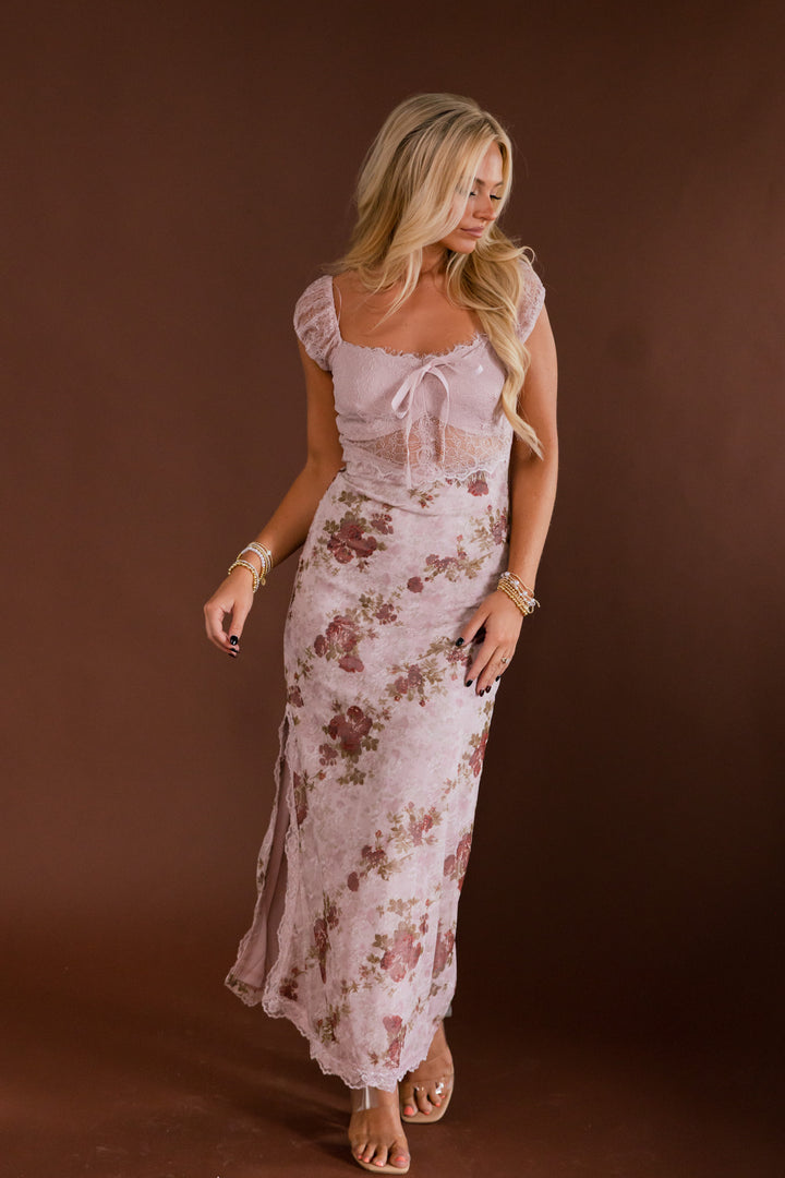 Pressed Petals Lace Maxi Dress