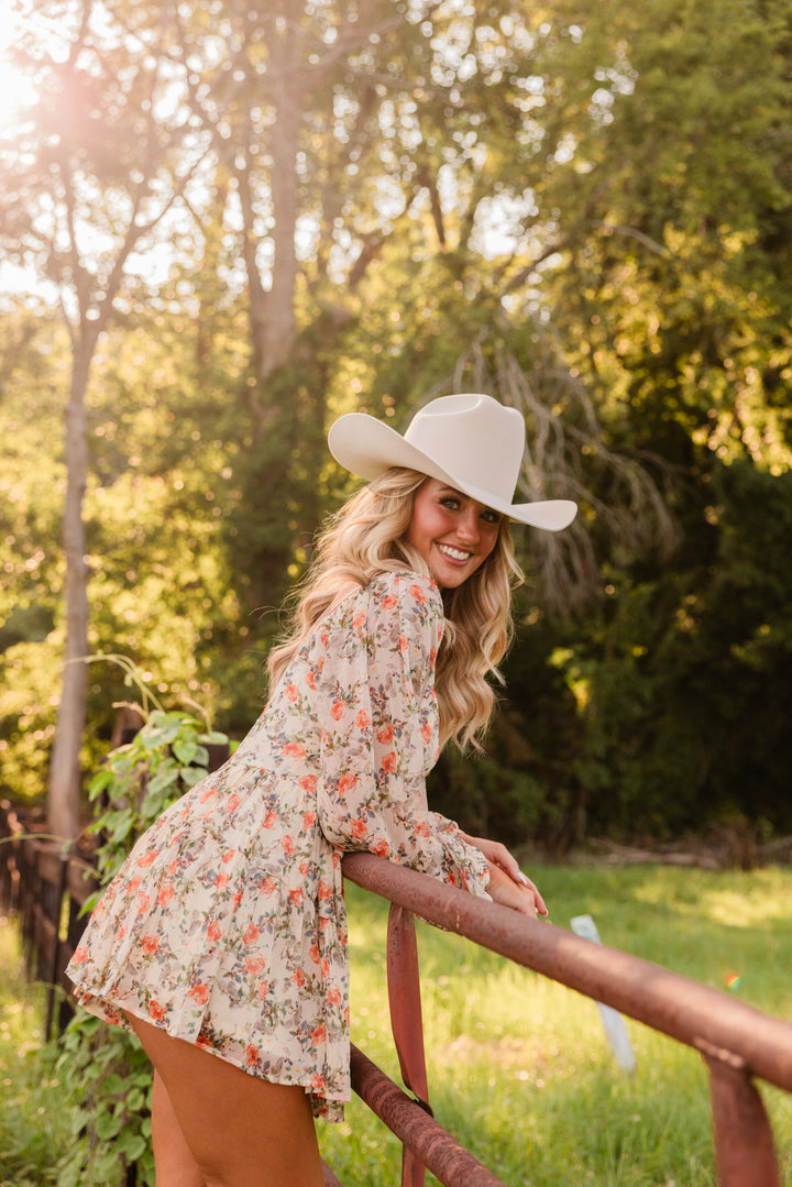The Rosalie Floral Chiffon Romper