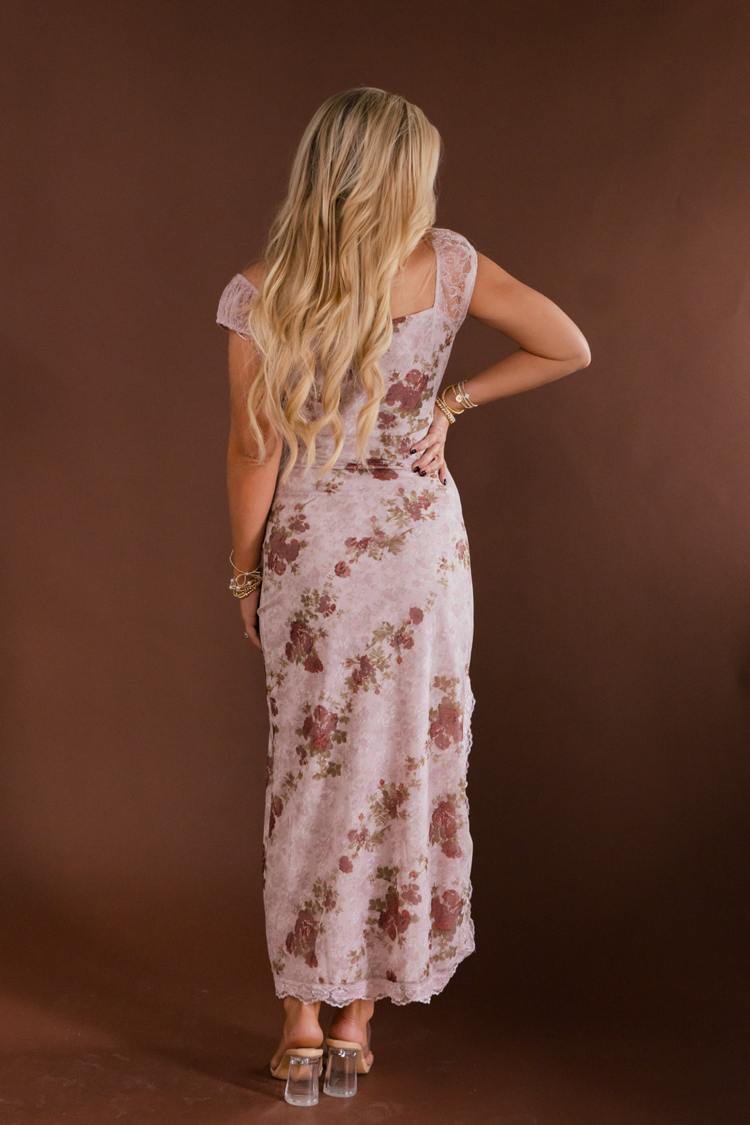 Pressed Petals Lace Maxi Dress