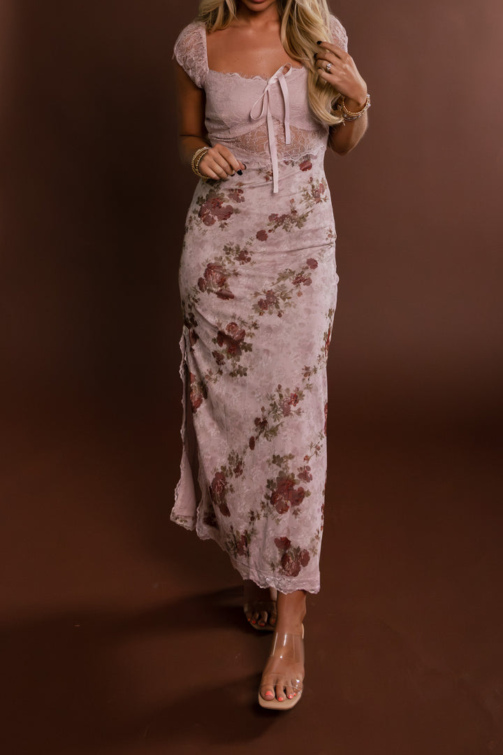Pressed Petals Lace Maxi Dress