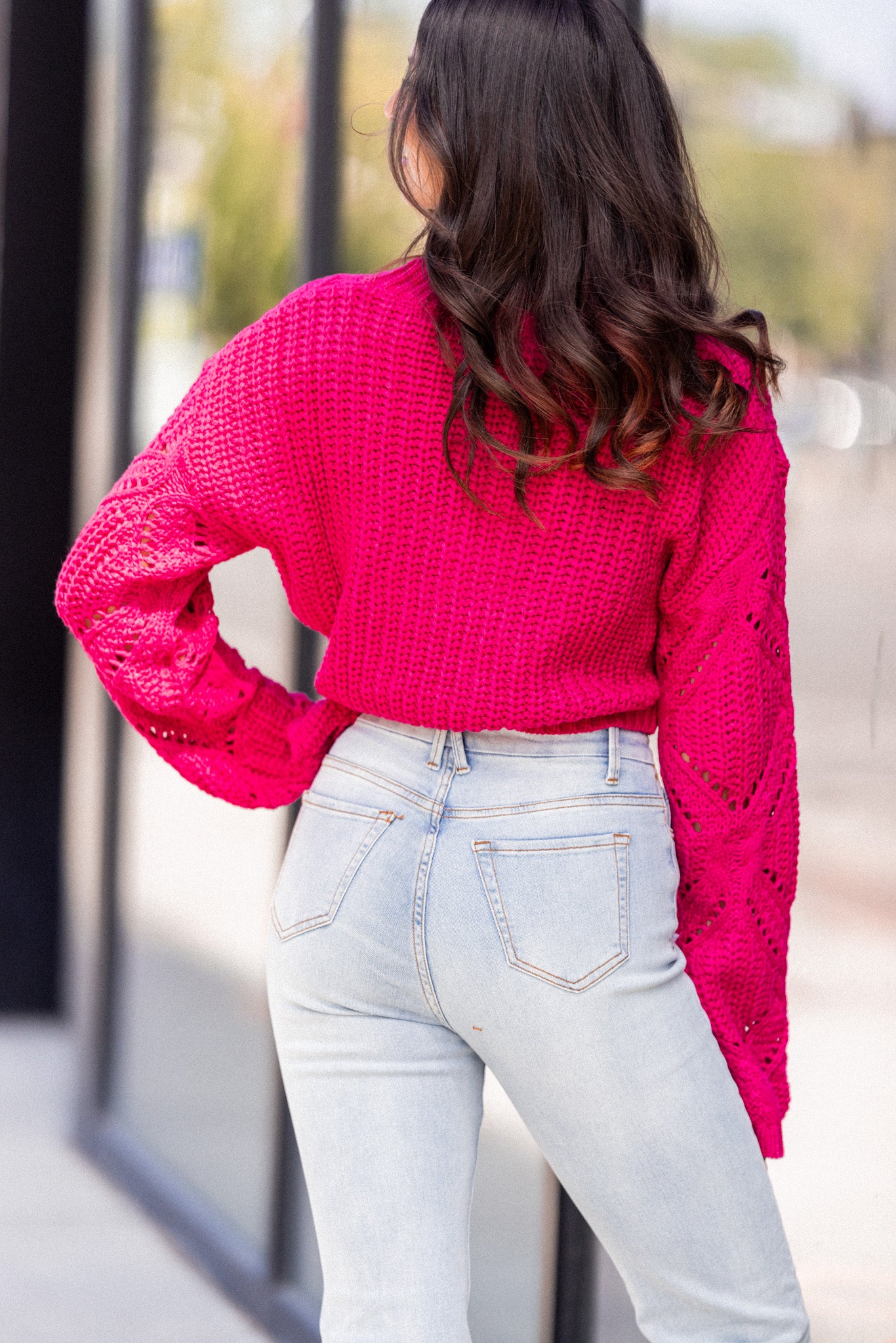 Cooler Days Knit Sweater (Pink) FINAL SALE