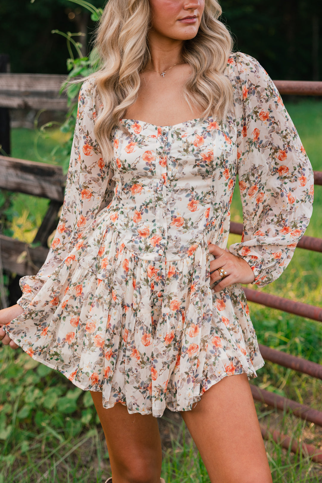 The Rosalie Floral Chiffon Romper