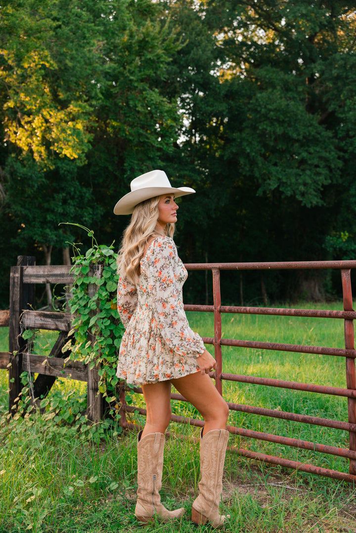 The Rosalie Floral Chiffon Romper