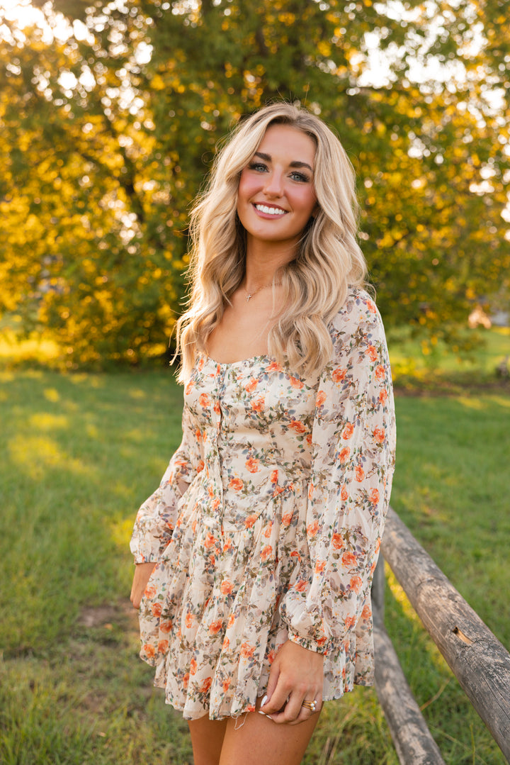 The Rosalie Floral Chiffon Romper