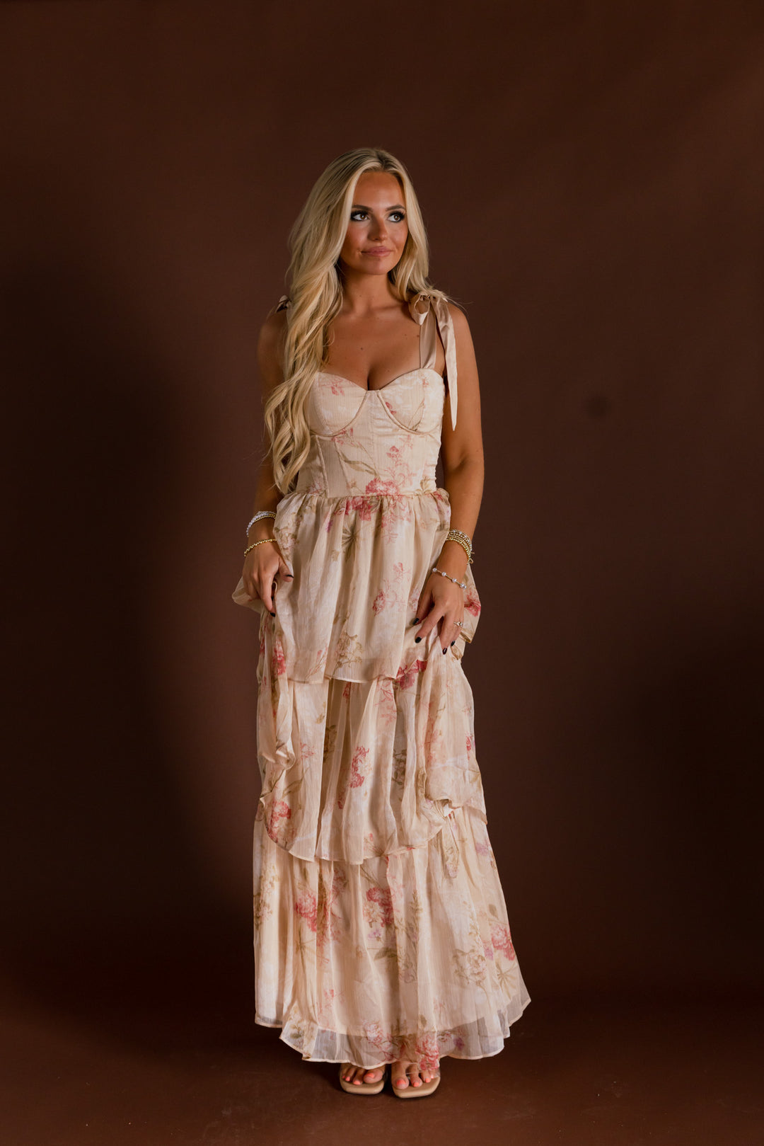Sunday in Provence Floral Maxi Dress