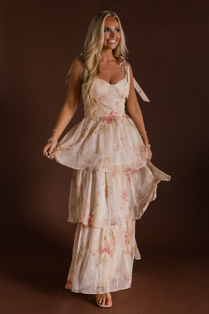Sunday in Provence Floral Maxi Dress