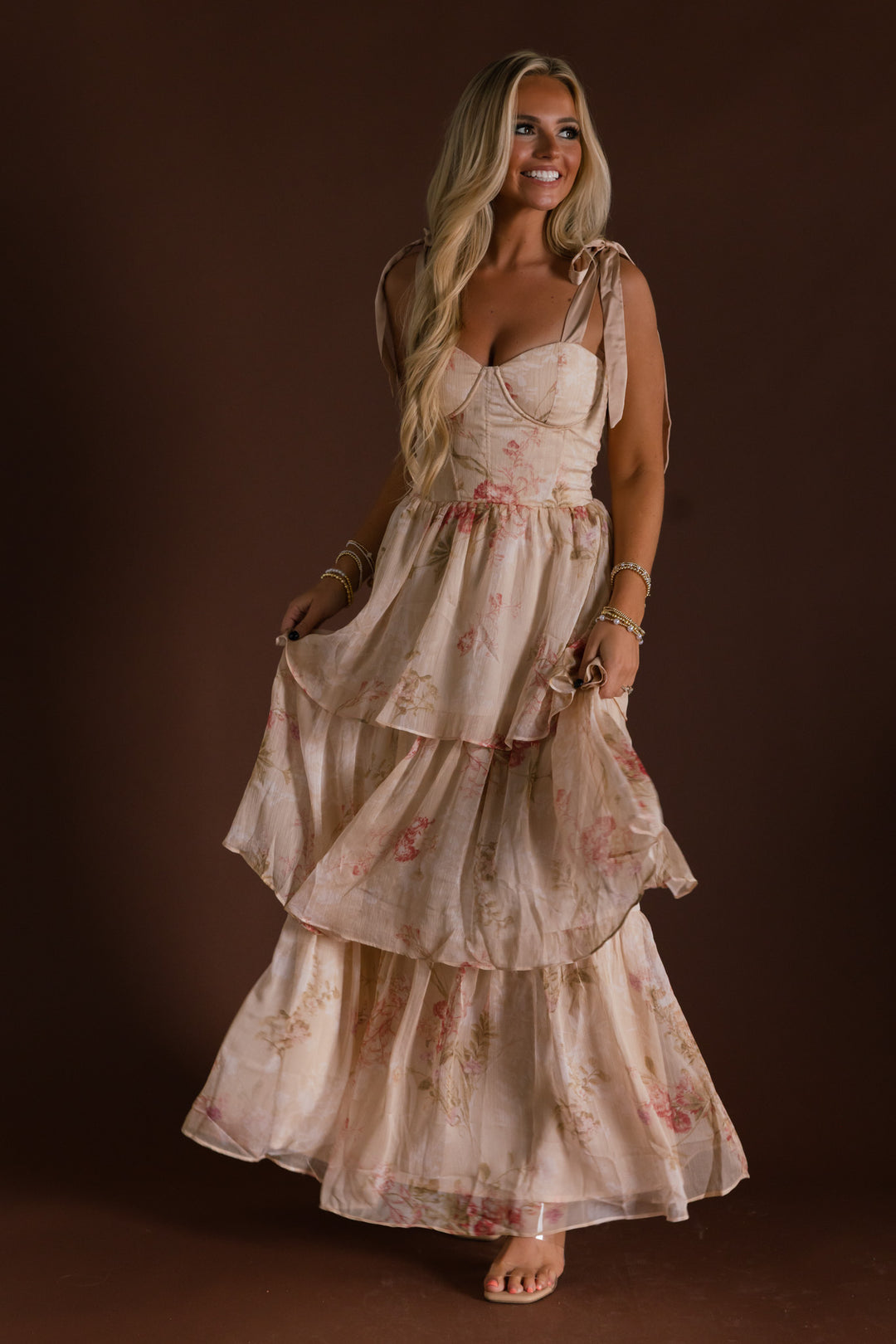 Sunday in Provence Floral Maxi Dress