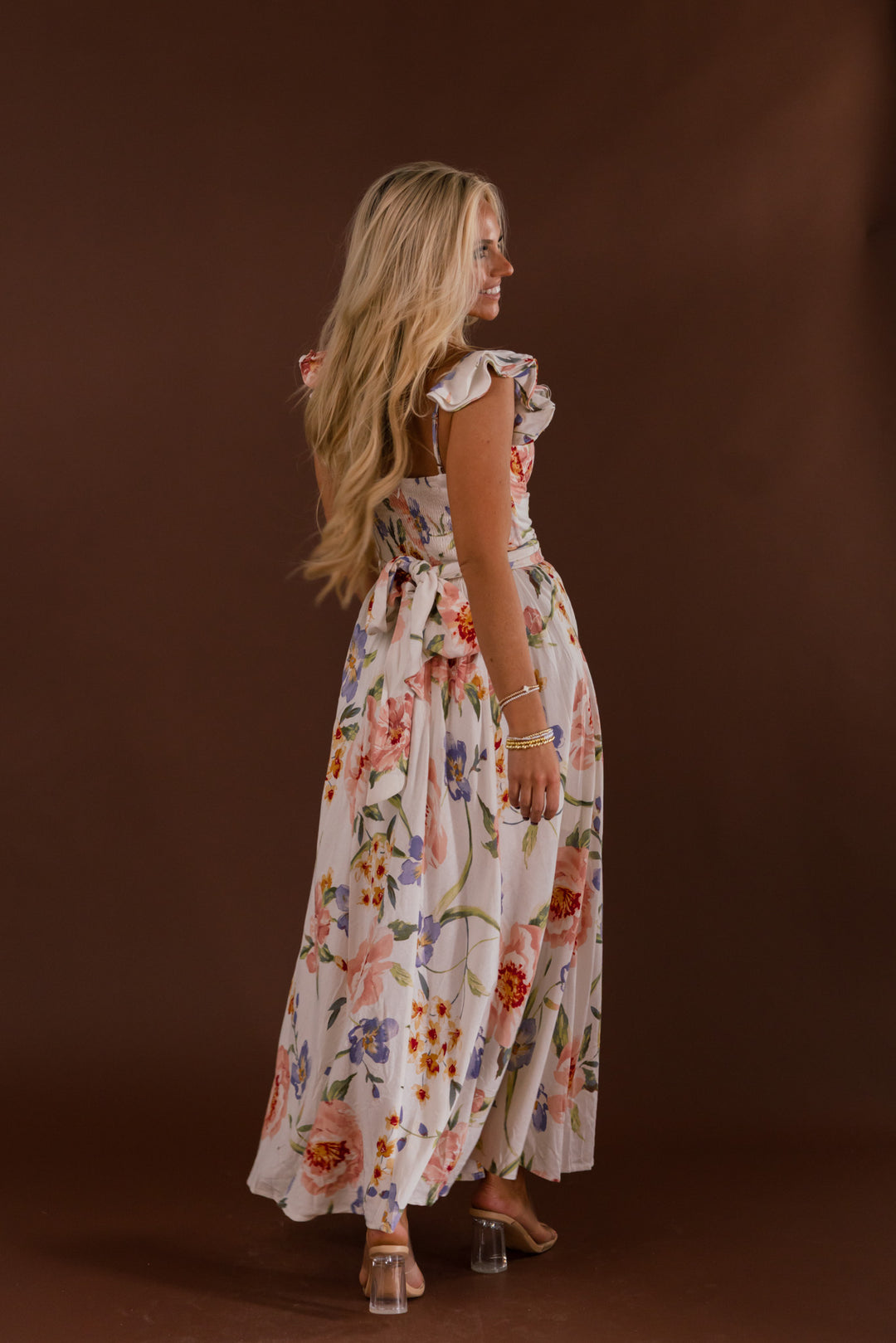 Savannah Floral Watercolor Midi Dress