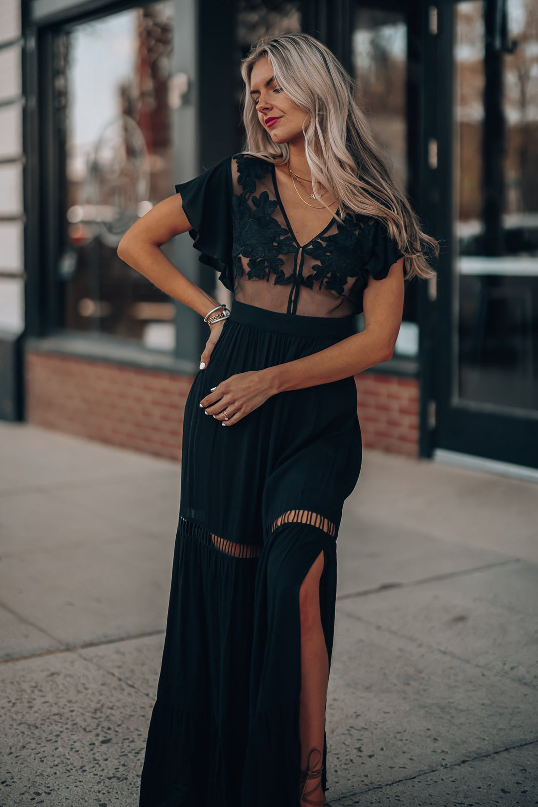 Skylar Embroidered Maxi Dress (Black) FINAL SALE Southern Alternative Skylar Embroidered Maxi Dress (Black) FINAL SALE Southern Alternative