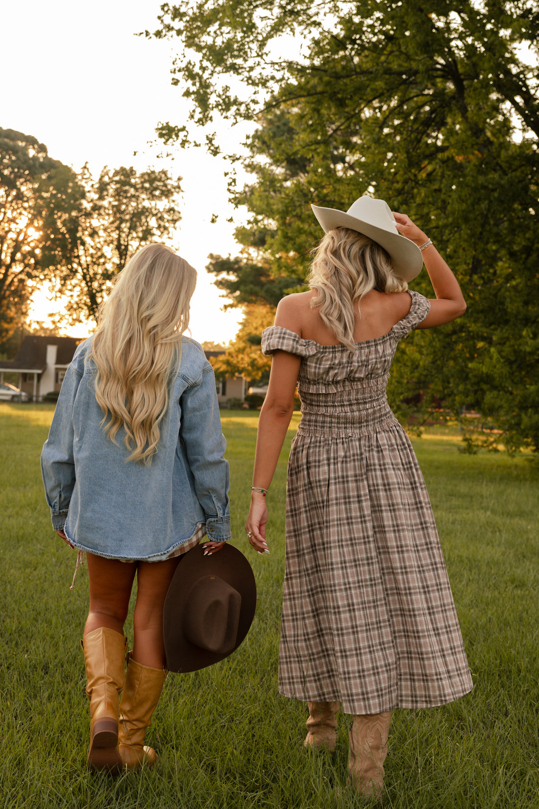 Slow Sunday Plaid Midi Dress