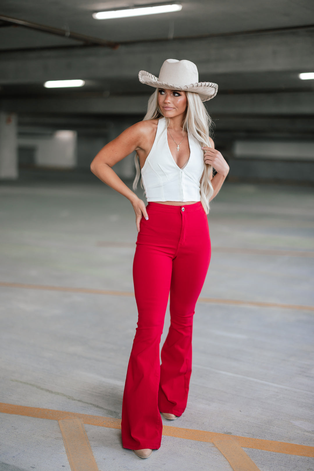 Knox Flare Jeans (Red) Southern Alternative Knox Flare Jeans (Red) Southern Alternative
