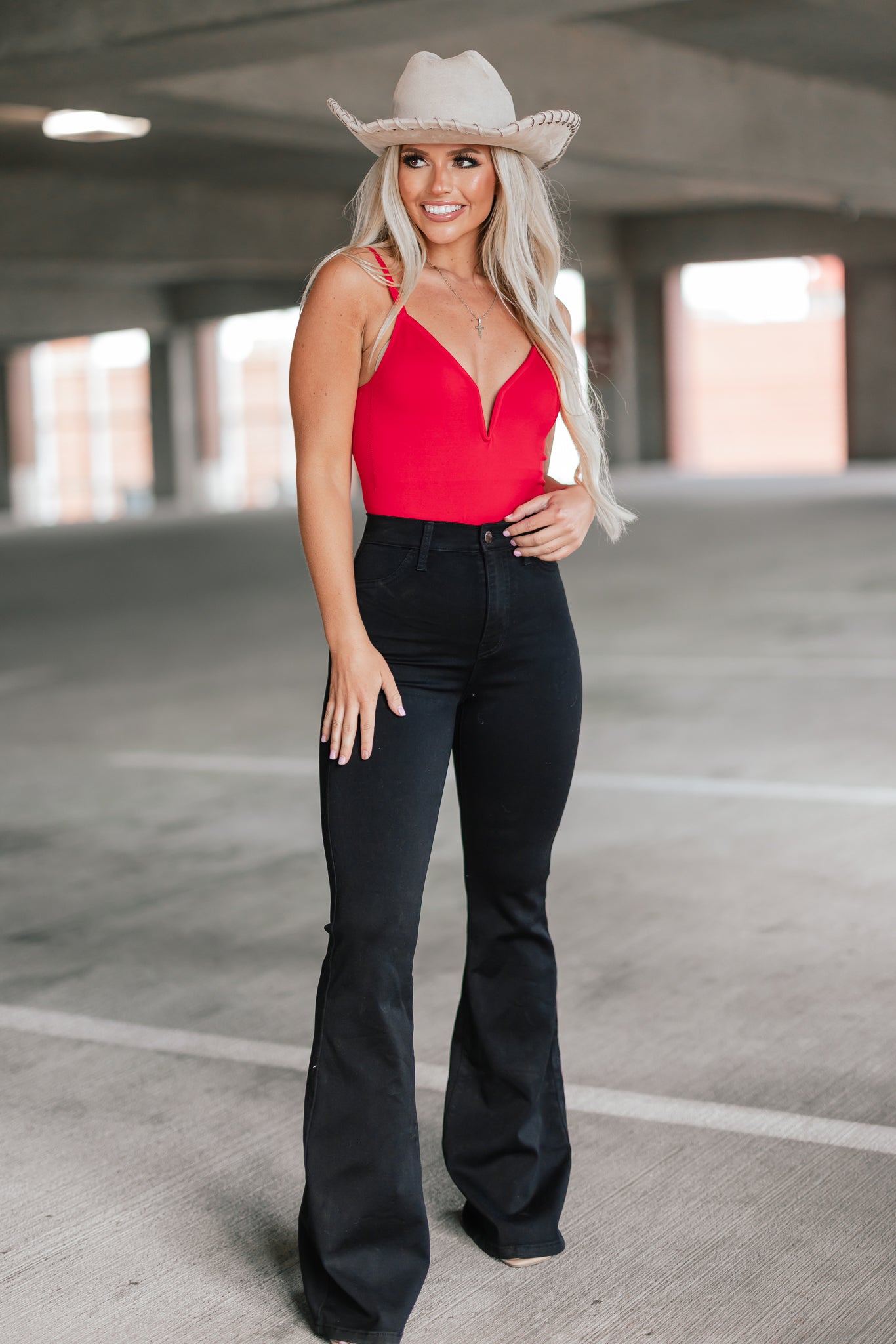 Deep V Bodysuit (Red) – Southern Alternative