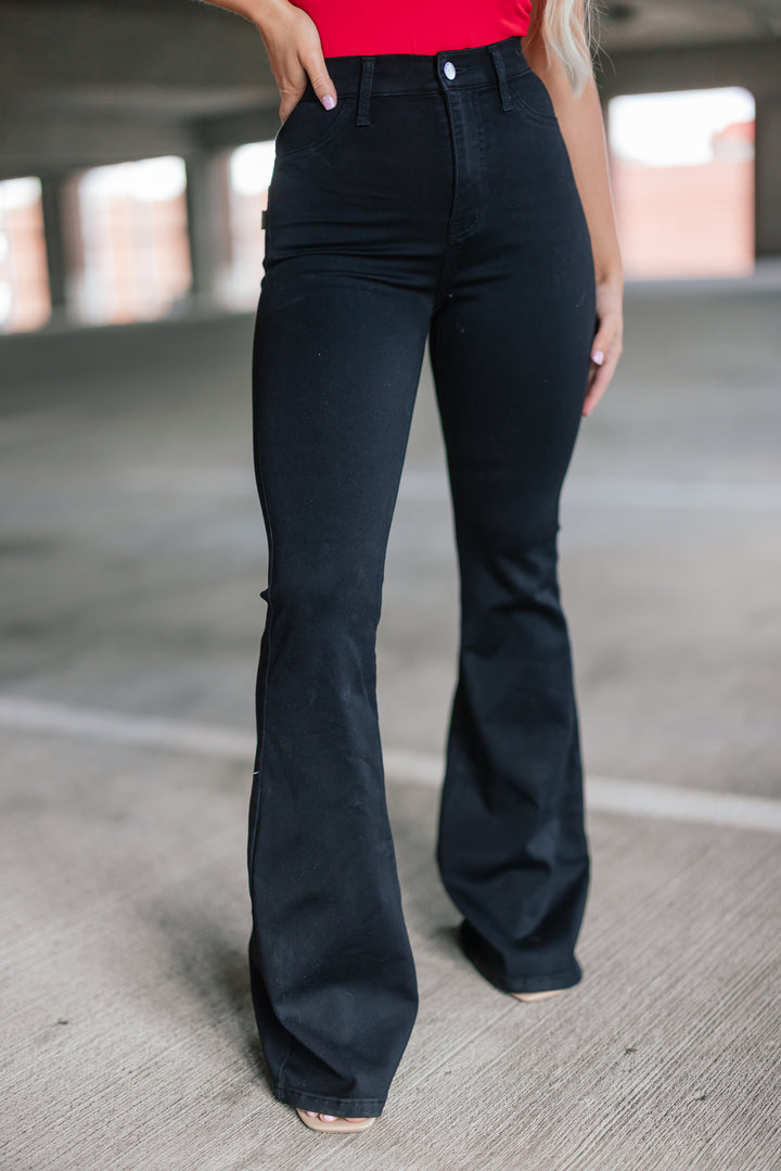 Carried Away High Waisted Flare Jeans