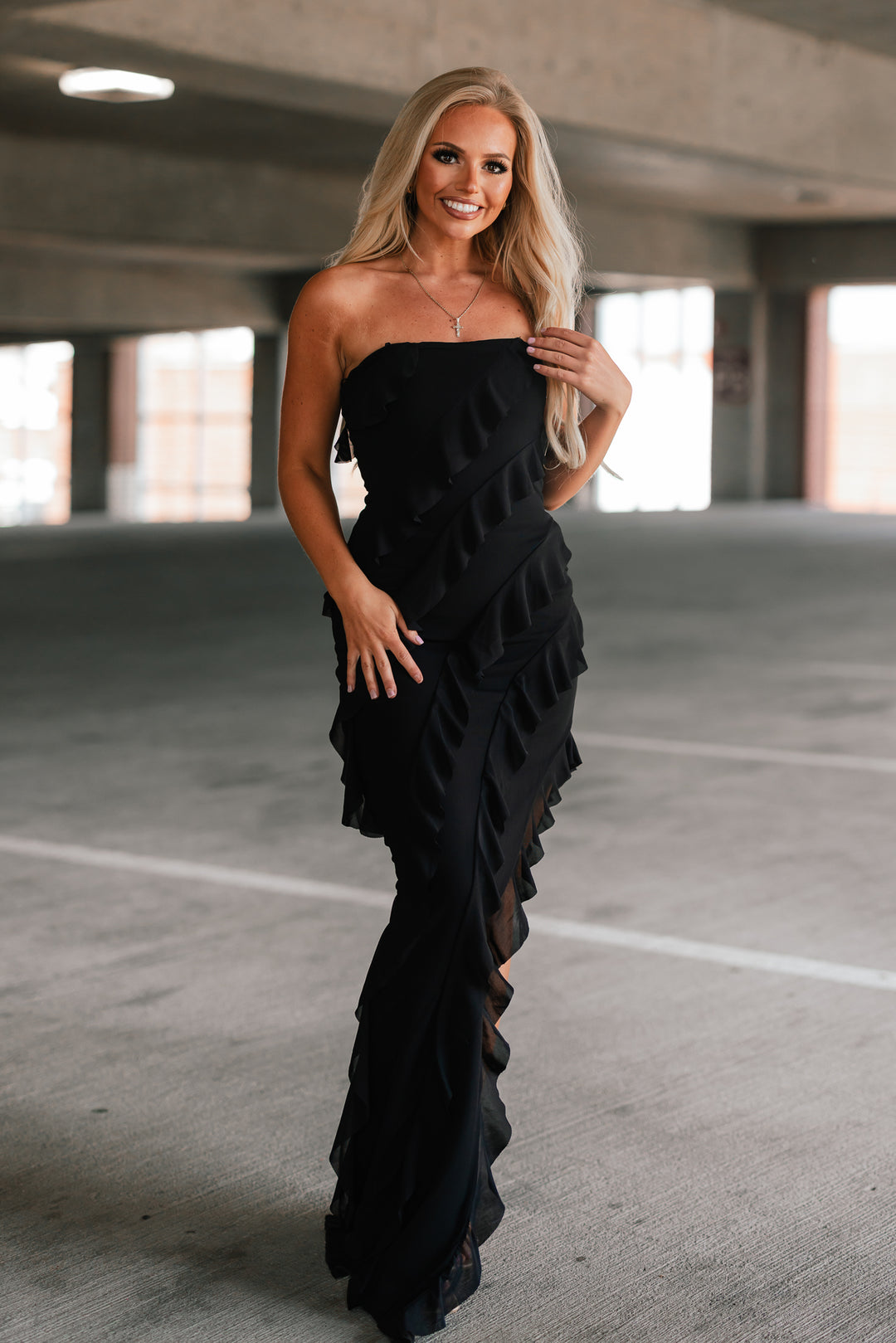 For The Frills Maxi Dress (Black) For The Frills Maxi Dress (Black)