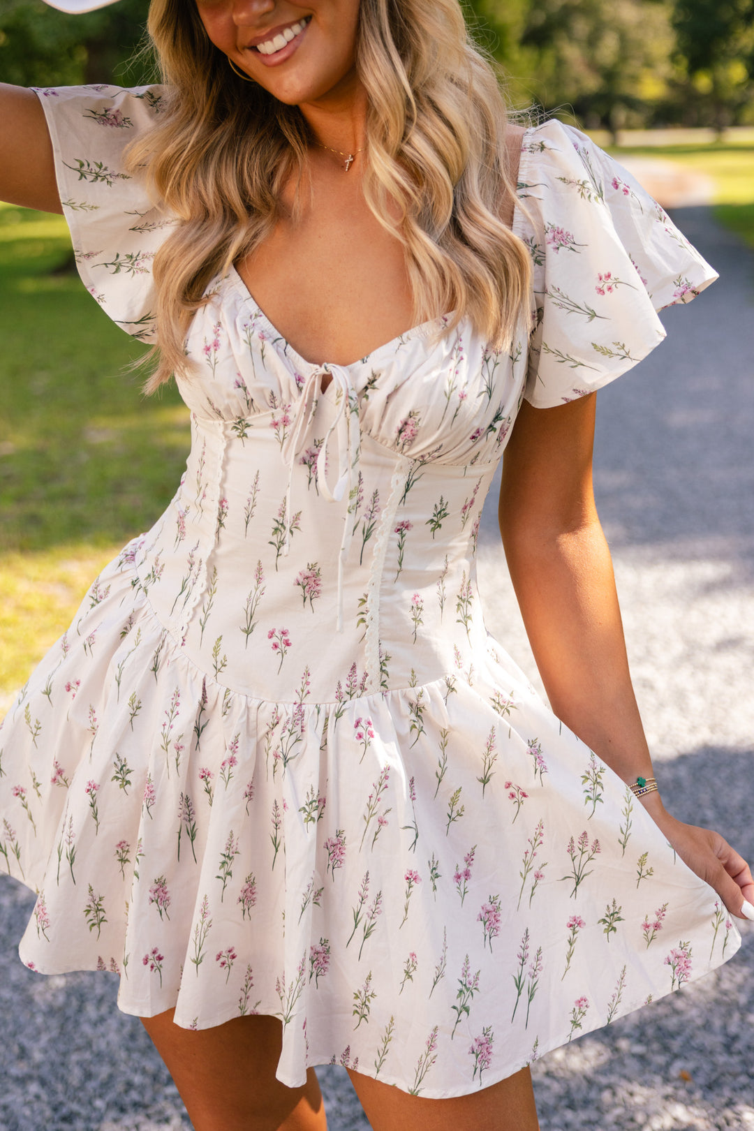 Country Love Story Flutter Mini Dress