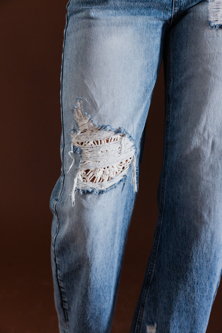 Crochet Renegade Barrel Jeans