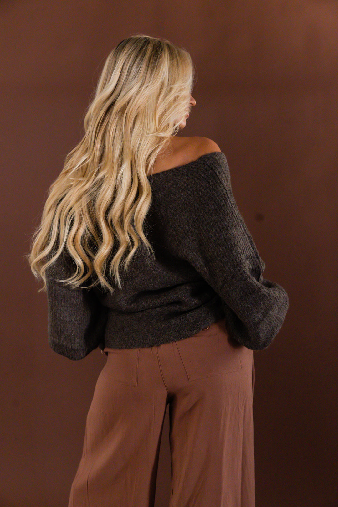 Soft Spoken Wrap Sweater (Ash)