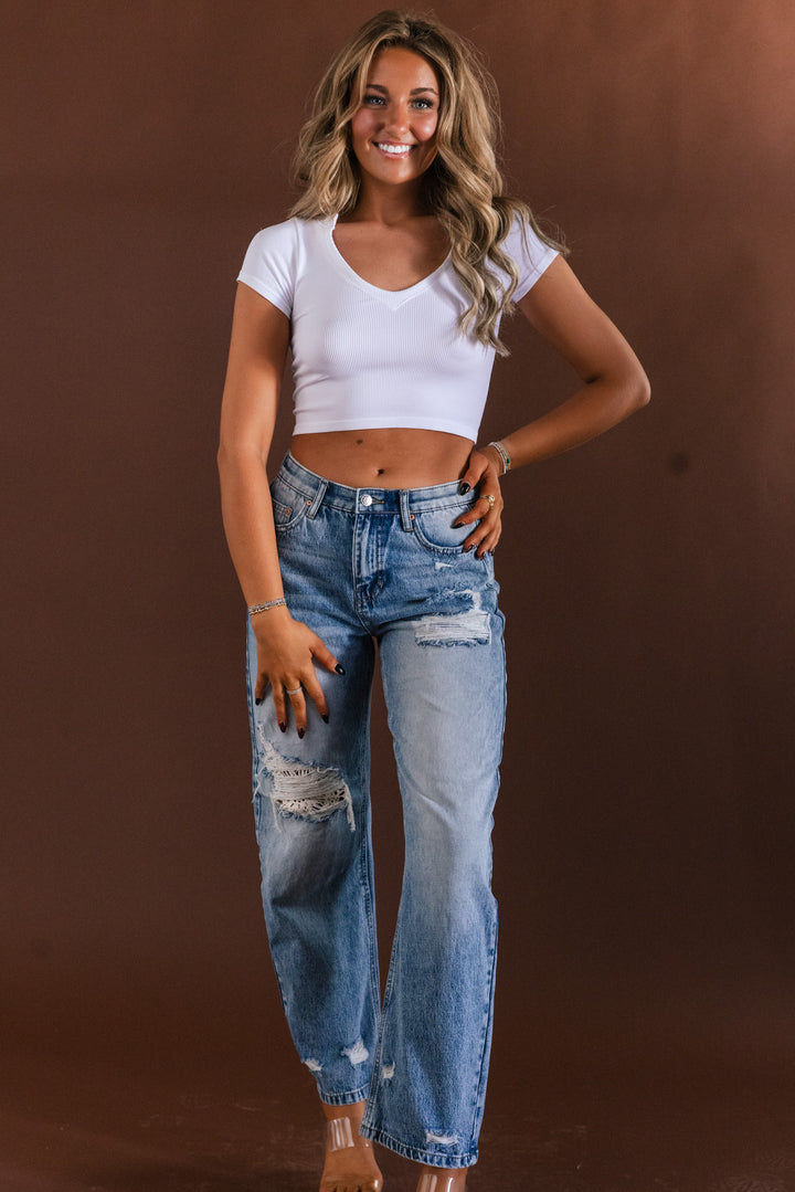 Crochet Renegade Barrel Jeans