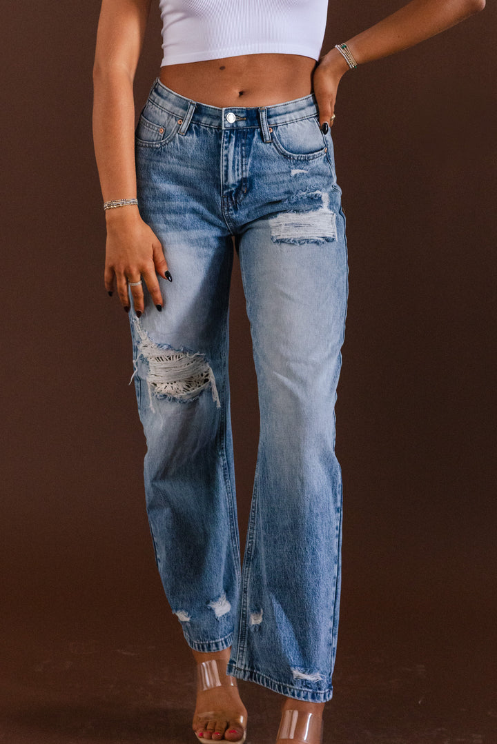 Crochet Renegade Barrel Jeans